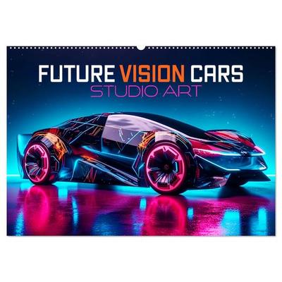 Future Vision Cars-Studio Art (Wandkalender 2026 DIN A2 quer), CALVENDO Monatskalender