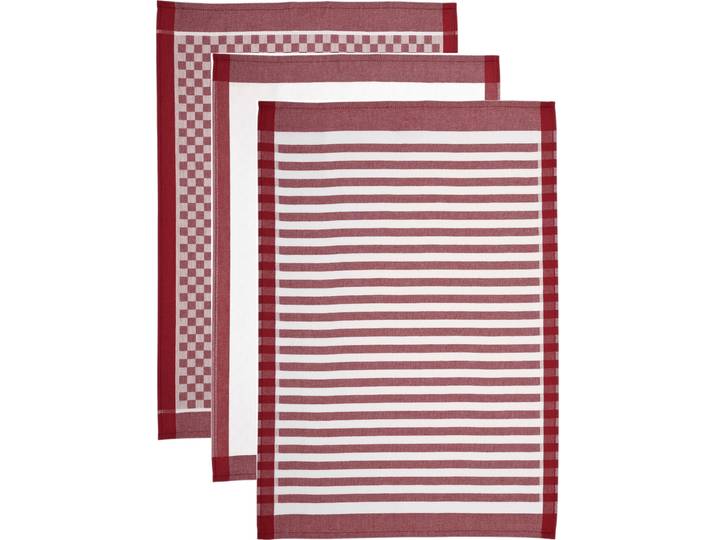 Geschirrtuch ROSS SUPERIOR , rot (weinrot, weiß), B:50cm H:0,5cm L:70cm, 100% Baumwolle, Geschirrtücher, Geschirrtuch