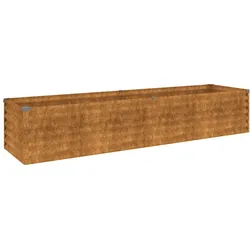 Helloshop26 - Hochbeet für Balkon Garten 194 x 50 x 36 cm robust dekorativ aus Cortenstahl 02_0046126