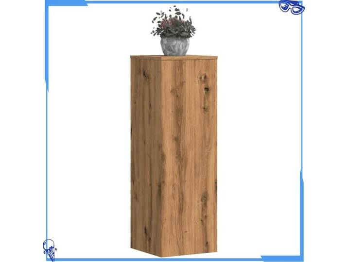 Support de Plante - 33x33x100 cm - 2 pcs - Bois d'ingénierie - Chêne - Innovation et Tradition - Pour Extérieur