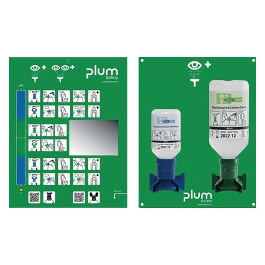 Plum Augennotfallstation 1x200 ml pH Neutral,1x0,5l Augenspülung (4770)