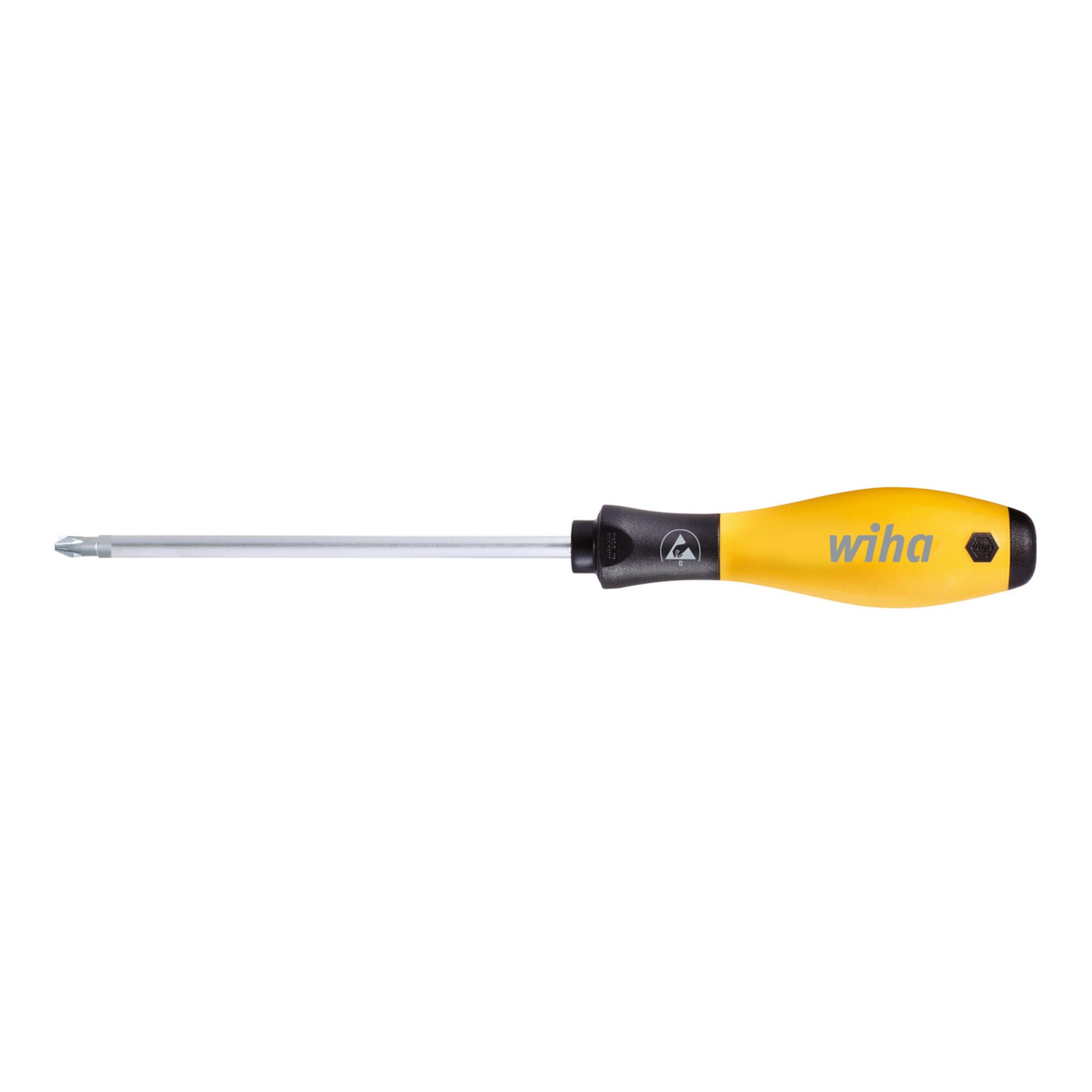Wiha Schraubendreher SoftFinish® ESD Phillips PH1 x 80 mm (08185)