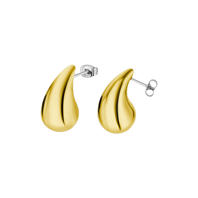 Paar Ohrstecker LOTUS "Essentials - Tropfen", gold (gelbgoldfarben, edelstahlfarben), Ohrringe, Damen, Edelstahl