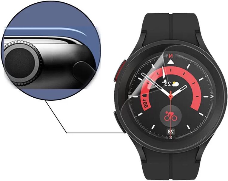 INF Protection d'écran en hydrogel TPU compatible avec Garmin fēnix 7 - Positionnement auto-adhésif (lot de 2)