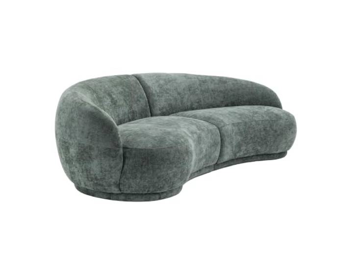 Oviala 3-Sitzer-Sofa aus Stoff und Holz, Design Grün