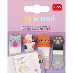 Legami Haftmarker Keep in Mind Kitty, Folie, beschriftbar, 4 x 30 Streifen, bunt