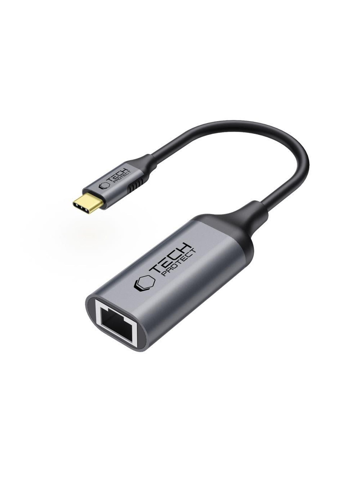 Tech-Protect UltraBoost USB-C to Ethernet RJ45 1000Mbps Adapter - Black