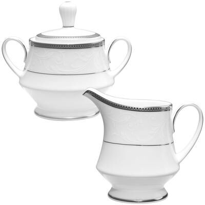 Noritake Regina Platinum Sugar & Creamer Set
