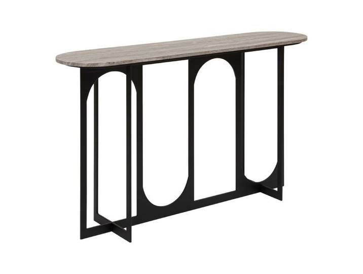 Atmosphera - Console design effet marbre TUSCO - Noir