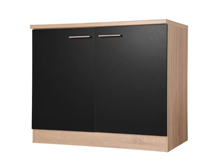Meuble sous-évier Merle 100cm Noir/Noir