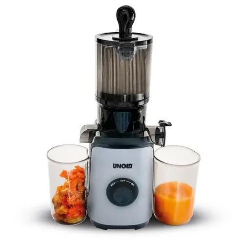 Unold Slow Juicer Sam (silber/schwarz, 200 Watt, Saftbehälter 1 Liter)