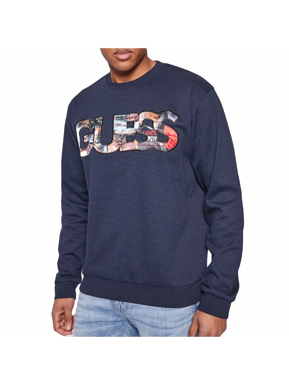 Guess Herren-Pullover mit großem Logo