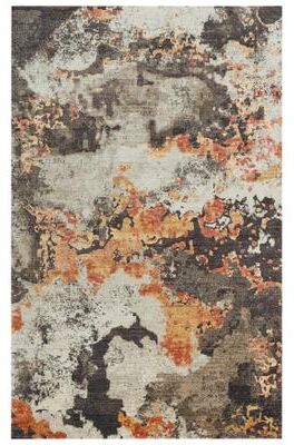 Alora Decor Alure Chocolate, Orange, Beige Modern Wool Blend Rug