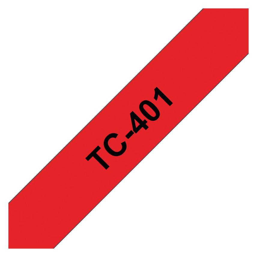 Brother P-Touch (1.20 cm, Schwarz, Rot) (TC-401)