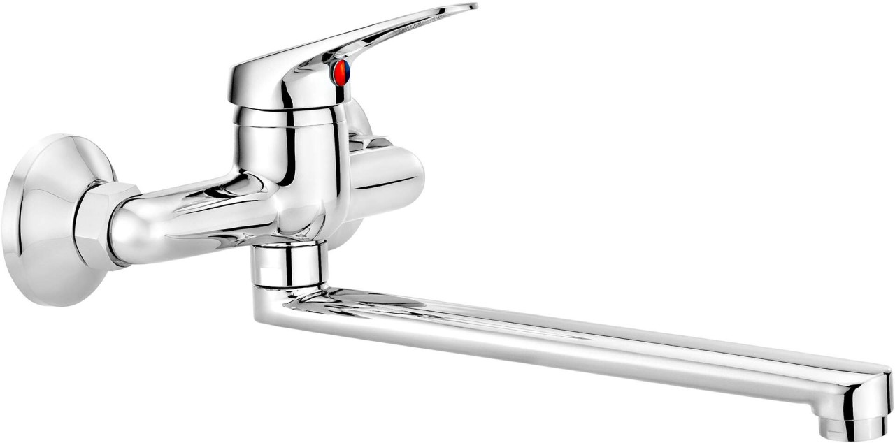Neuesbad Serie 150 Spültischarmatur zur Wandmontage, Chrom NB1DEBYU080M1