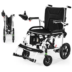 VEVOR Rollstuhl Elektrisch Faltbar, 19 km Reichweite, medizinischer Roller bis 100 kg Tragkraft, Elektrorollstuhl mit 30,5 cm Reifen, für Senioren und Behinderte, Leicht zu transportieren