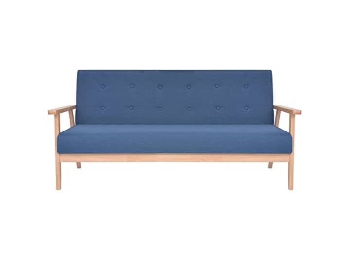 RJPLMFV 3-Sitzer-Sofa, Polyester, Blau Massivholzrahmen, Schaumstoffpolsterung, dezentes Design, bequemer Sitz, einfache Montage