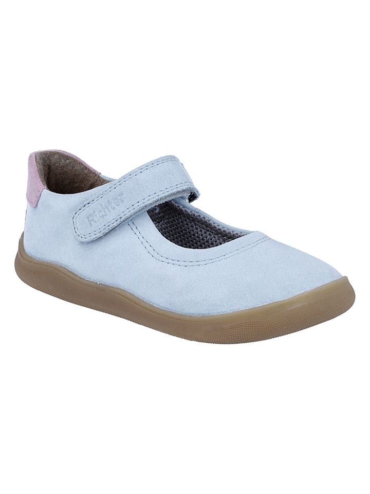 Richter Shoes Leder-Barfußschuhe "Samy" in Hellblau - 34