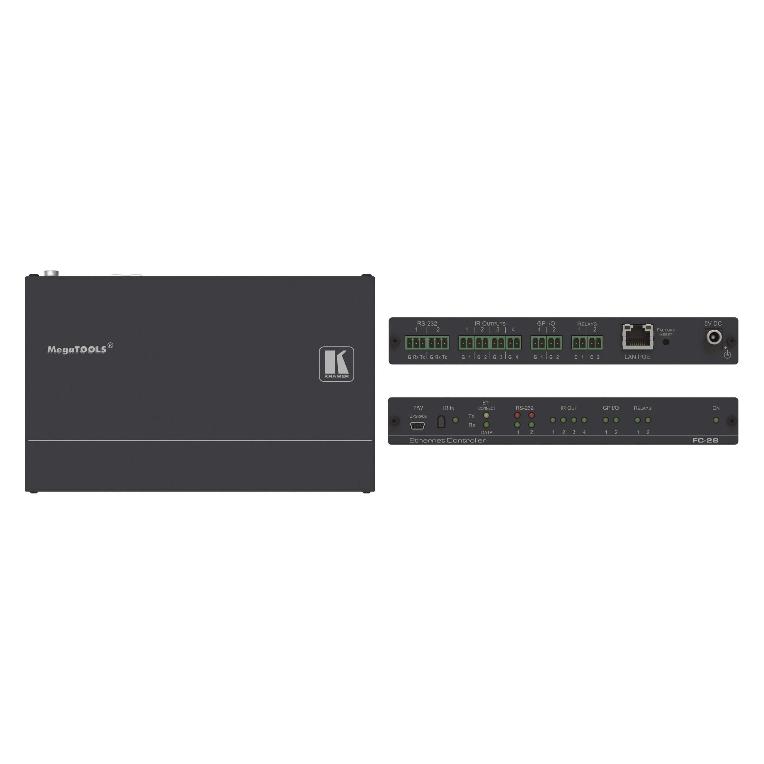 Kramer FC-28 - Fernsteuerungsgerät - 10 Anschlüsse - 10Mb LAN, RS-232, infrarot, digitaler Eingang/ (1 Stk.) (30-80392090)