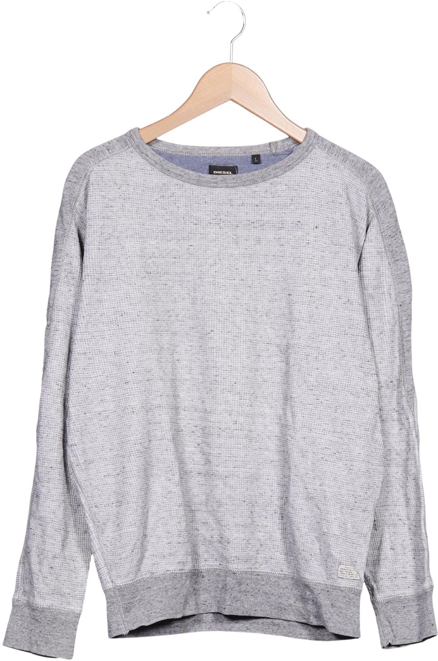 Diesel Herren Sweater, Grau, Gr. L, Baumwolle - Second Hand