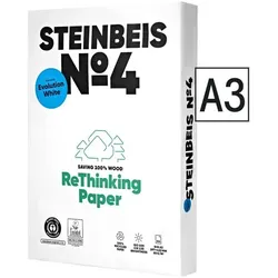 Steinbeis Druck- und Kopierpapier »No4-ReThinking Paper« Recycling DIN A3 weiß
