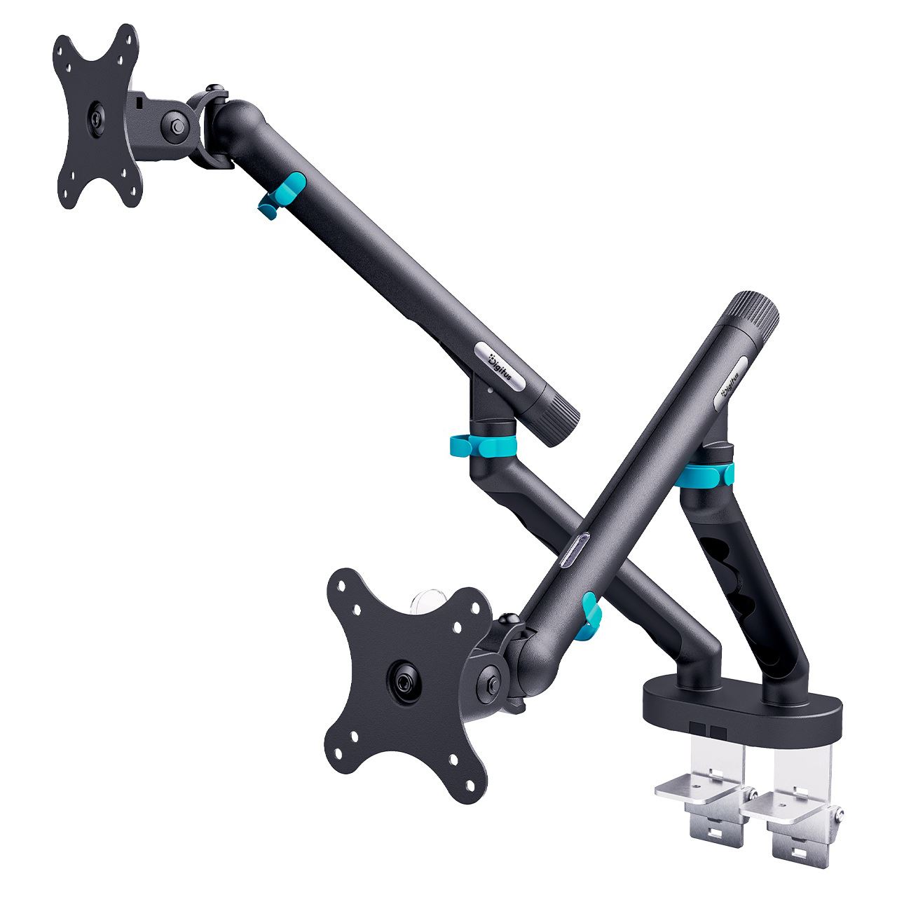 DIGITUS DUAL MONITOR MOUNT2X35 2X10KG MECH.FEDERVESA:75X75100X100BLK
