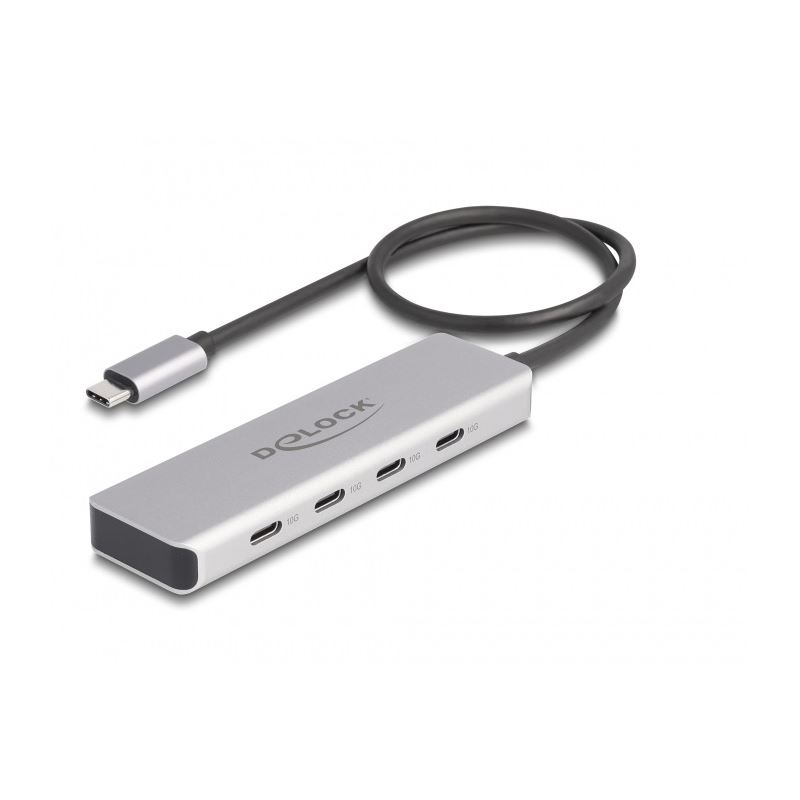 Delock USB 10 Gbps USB Type-C Hub mit 4 x USB Type-C Buchse mit 35 cm Anschlusskabel