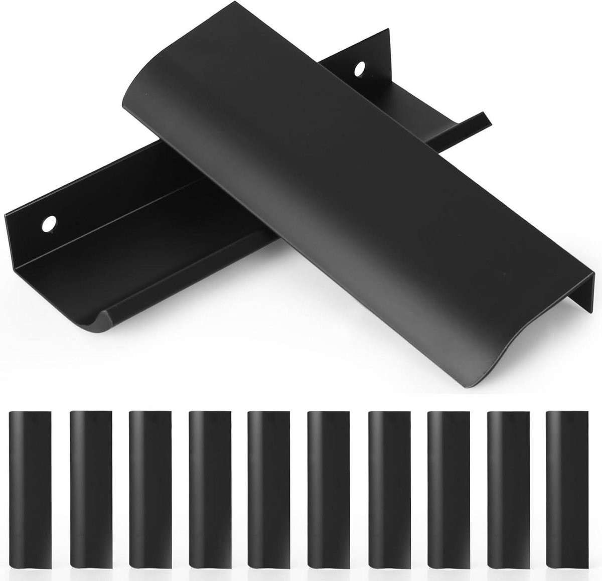 Verborgen Kastgrepen Zwart Aluminium 150 mm voor Meubels en Lades