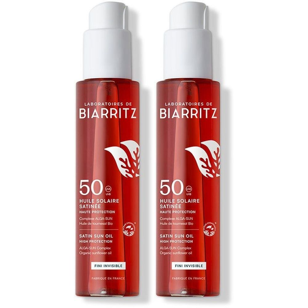 Laboratoires DE Biarritz Huile Solaire Satinée SPF 50 - solaire satinée haute prote 2x125 ml Ätherisches Öl