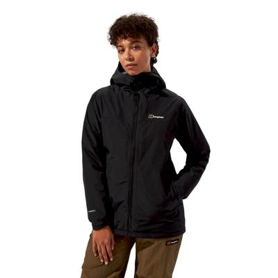 Funktionsjacke BERGHAUS "DELUGE PRO 3.0 INSULATED JACKET", Damen, Gr. XS, schwarz (schwarz, schwarz), Obermaterial: 100% Polyester. Futter: 100% Polyamid. Wattierung: 100% Polyester, Jacken Funktionsjacke, wasserdicht, wärmende Isolierung, atmungsaktiv