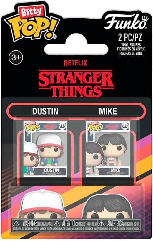 Funko Stranger Things Bitty POP! Vinyl figuurtjes 2-pack: Dustin & Mike, 2,5 cm