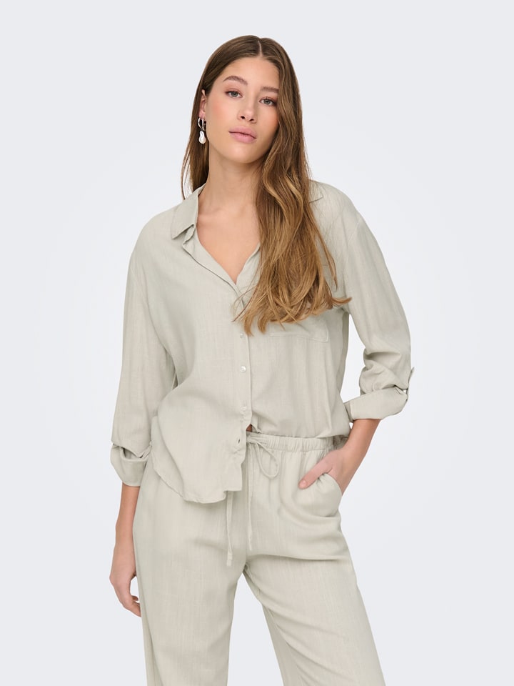 JDY Hemd "Caya" in Beige - M