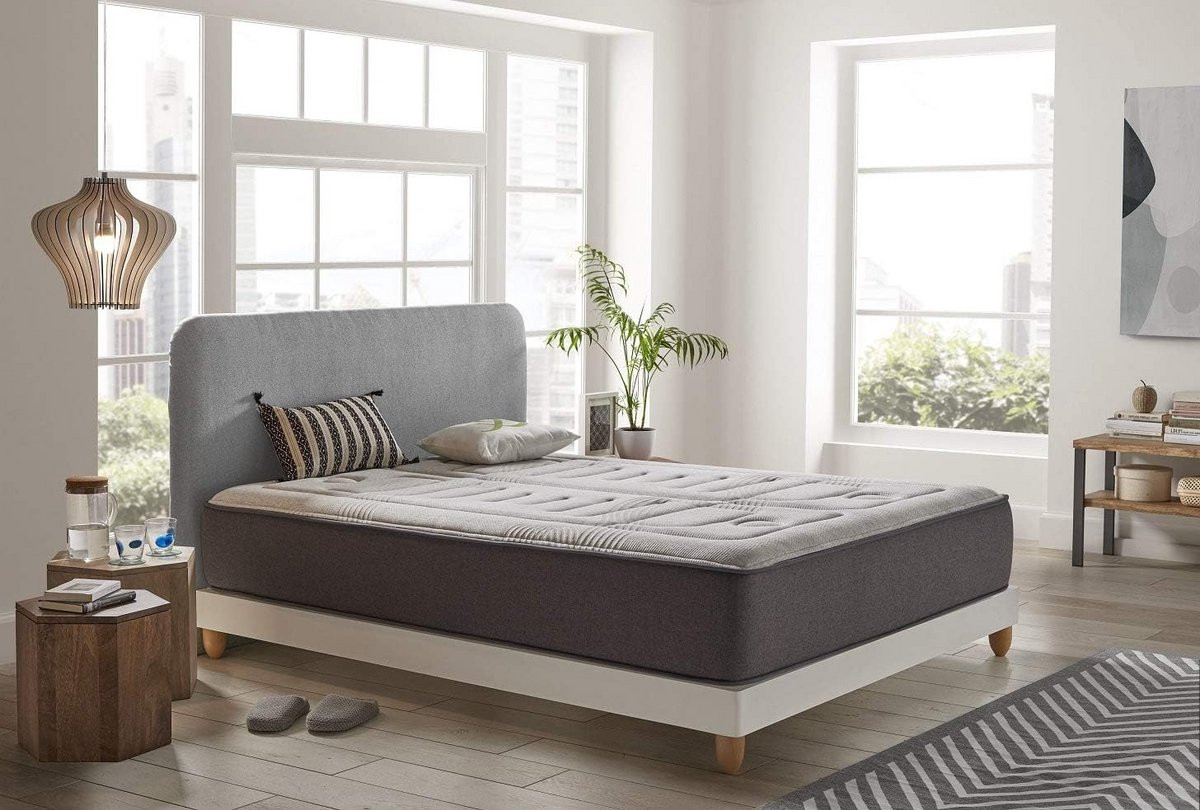 Merkloos Hybrid Traagschuim Matras voor Volwassenen - Wit - 140 x 200 cm