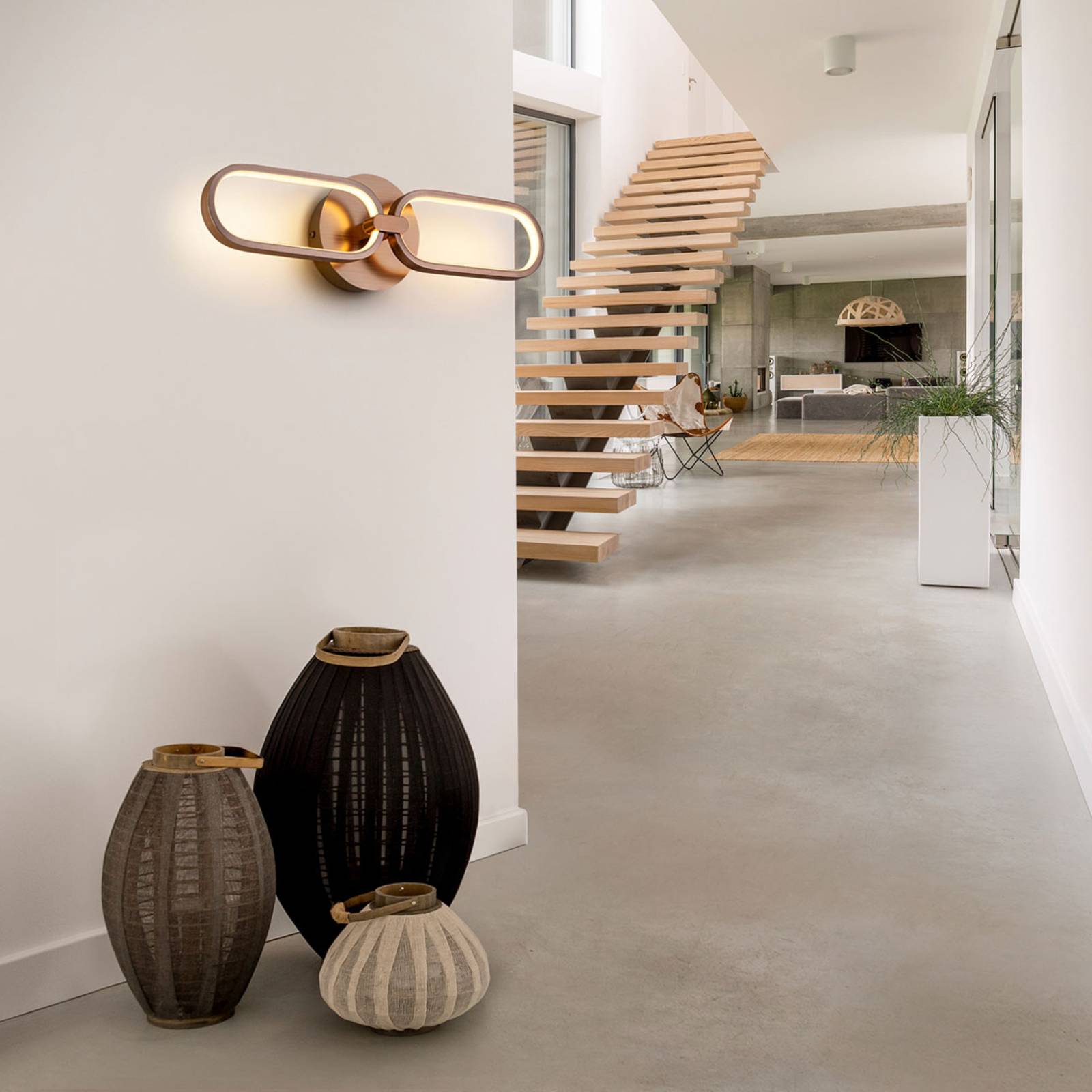 Schuller Valencia Wandleuchte Colette, messing / gold, für Wohn- / Esszimmer, Aluminium, Modern