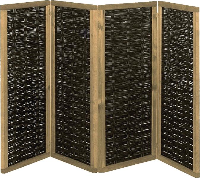 TETZNERJENT PAULINA Paravent aus Weide 240 x 180 cm (4x 60 x 180 cm) 16878488