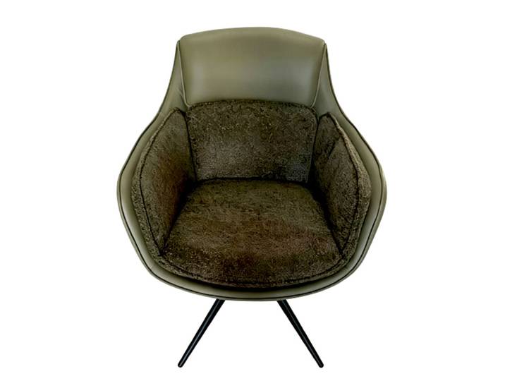 Armlehnstuhl Textil/Metall 89 x 66 x 72 cm drehbar...