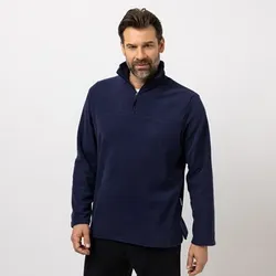 MEN'S TOUCH Troyer Mikrofaser Fleece Stehkragen Reißverschluss