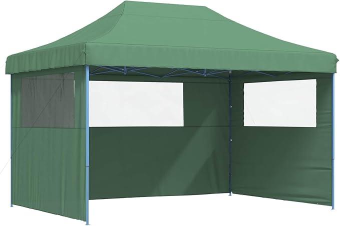 Robustes Gartenzelt mit Stahlgestell in Grün, faltbares Pop-up Partyzelt für Veranstaltungen aus Oxford-Stoff und großes Popup-Zelt für Familienfeiern im Außenbereich