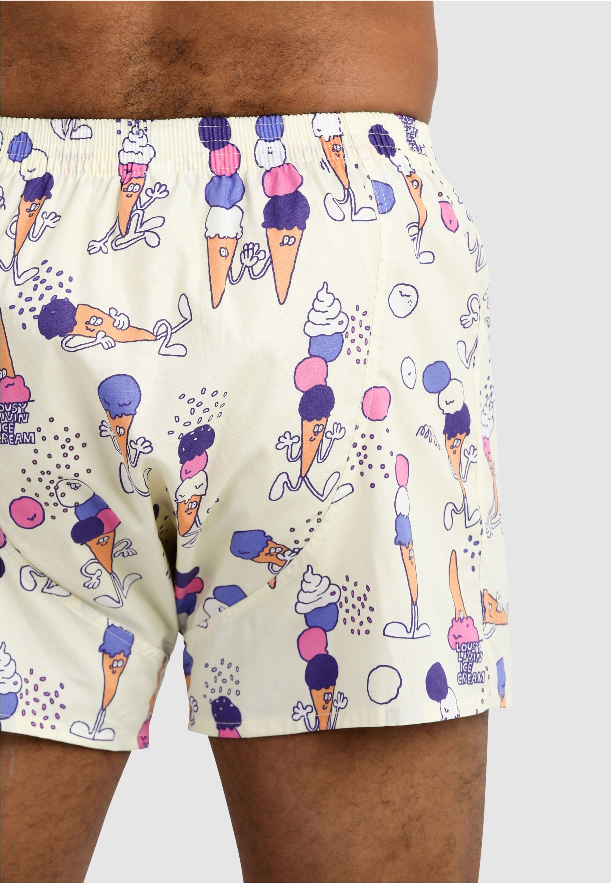 Boxershorts LOUSY LIVIN, Herren, Gr. XL, rosa, türkis, 100% Baumwolle, Unterhosen, mit bunten Allover-Prints