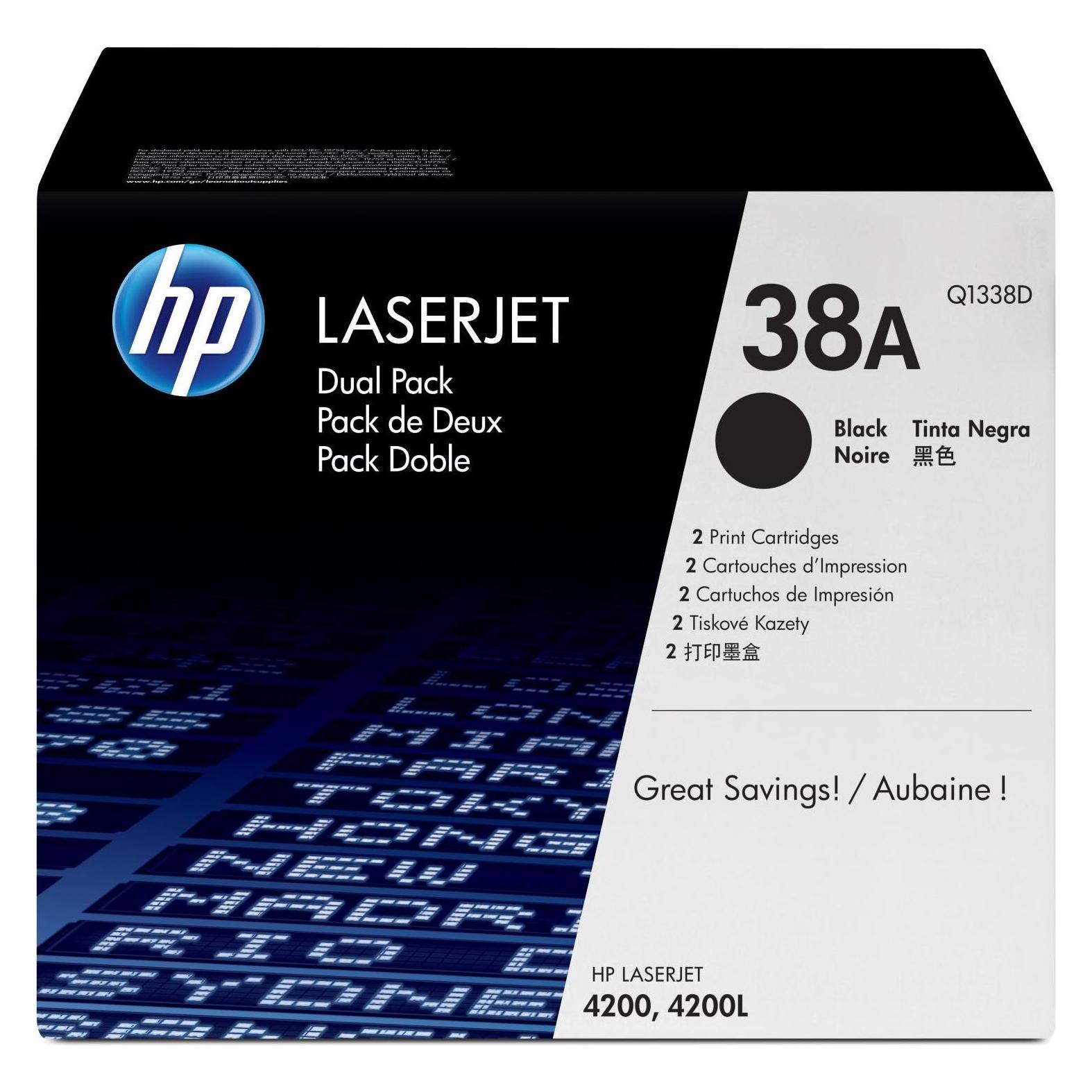 HP 38A 2er Pack (BK) (Q1338D)