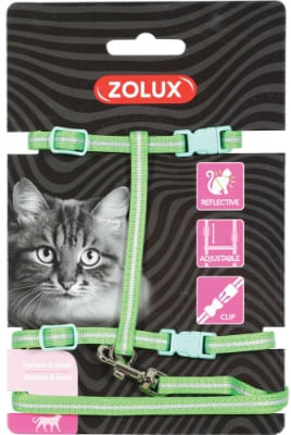 ZOLUX Pettorina con Guinzaglio Verde VERDE