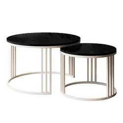 COUCHTISCH LORI 2in1 KASCHMIR / Schwarz Hochglanz
