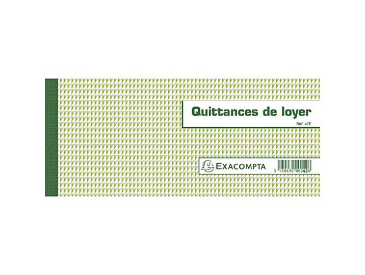 EXACOMPTA carnet de 50 feuilles de Quittance de loyer 101x165mm