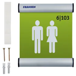 FRANKEN Türschild Aluminium, 14,8 x 14,8 cm, silber