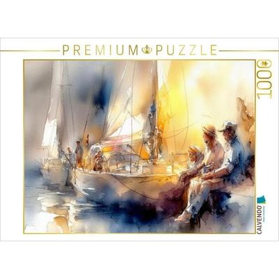 CALVENDO Puzzle Klönschnack auf der Hafenmauer | 1000 Teile Lege-Größe 64x48cm Foto-Puzzle für glückliche Stunden, Sonstige von , Calvendo Puzzle