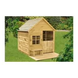 Spielhaus Leonas 164 x 123 x 159 cm - Kinderspielhaus aus Kiefer/Fichte, druckimprägniert – Gartenhaus für Kinder - Holzspielhaus für den Garten