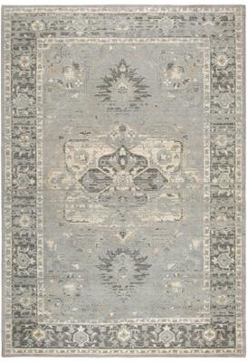 NAVATEXTURA Euphoria Grey Medallion Wool Rug