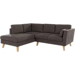 ECKSOFA Mario Braun - Khaki Microfaser
