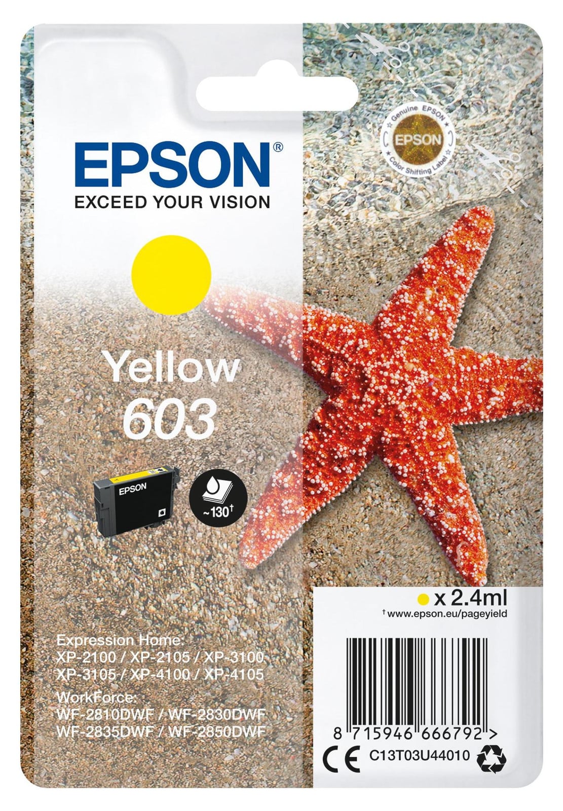 Epson C13T03U44010 Original Tintenpatrone Geel