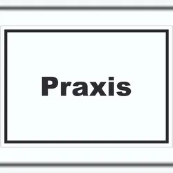 HB-Druck Praxis Aufkleber mit Text Arzt Gesundheit waagerecht A9 (37x52mm)